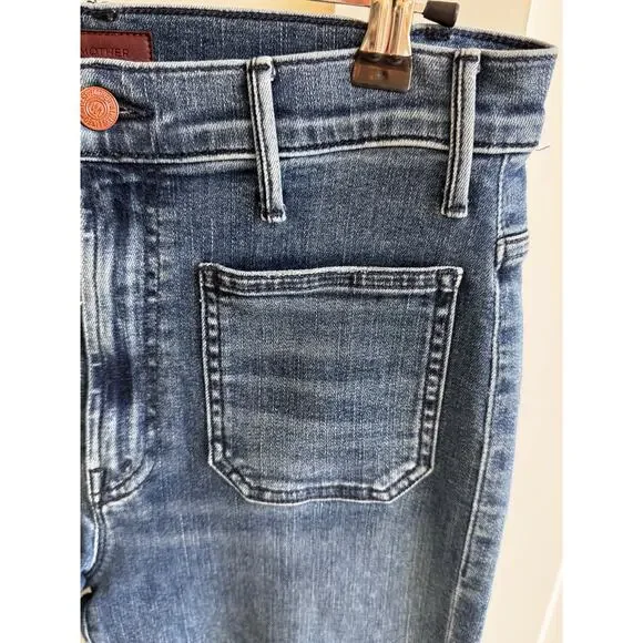 Mother The Hustler Patch Pocket Ankle Fray Jeans Sz 27 - Picture 8 of 12